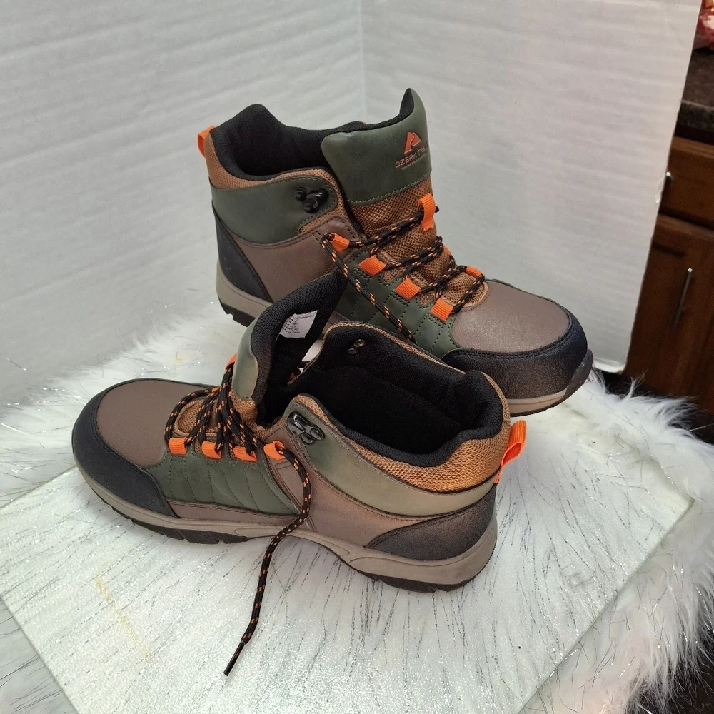 Ozark Trail Hiking Lace-Up Brown Ankle Boots   Men Size 6